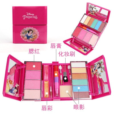 Nuevo Disney girls frozen elsa anna Cosmetics Beauty Set juguete niños Blancanieves princesa moda juguetes jugar casa niños regalo