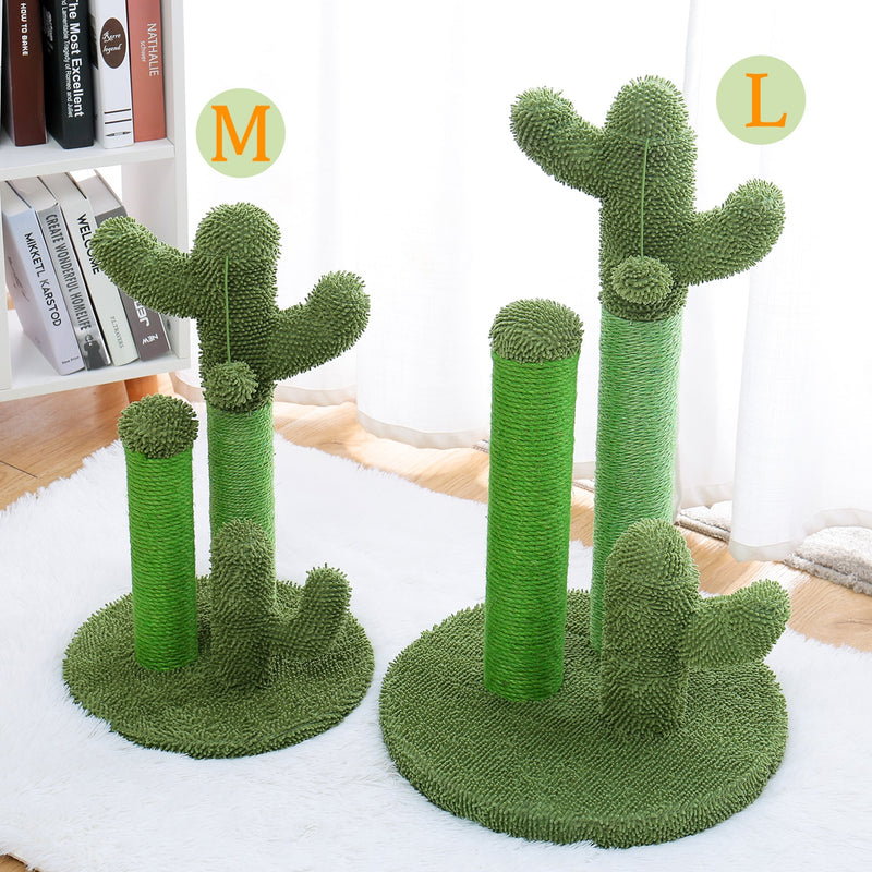 Casa de árbol de gato estilo Cactus de 2 tamaños, postes de escalada para gatos, gatitos, divertido juguete de salto, casa de gatos, rascador gato