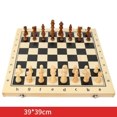 Hot Top Quality Wooden Folding Magnetic Chess Set Solid Wood Chessboard Magnetic Pieces Entertainment Board Games Children Gifts