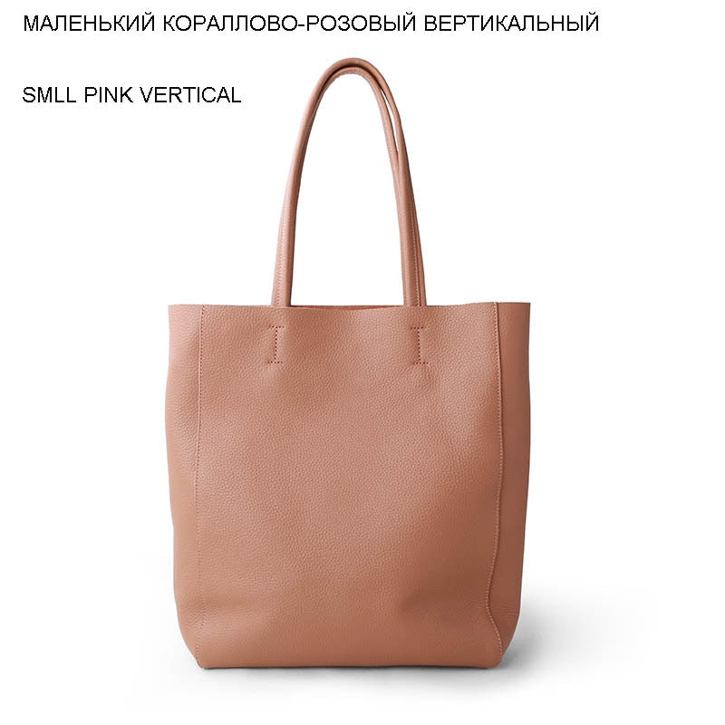 Simple Casual Leather Women Shoulder Bag Luxury Brand Designer Genuine Leather Lady Handbags Commuter Bag Large Female Totes Bag