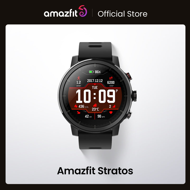 Original Amazfit Stratos Smartwatch Reloj inteligente GPS Conteo de calorías 50M Impermeable para teléfono Android iOS