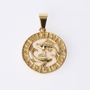 Jeroot Wholesales Stainless Steel 12 Horoscope Pendant Zodiac Sign Jewelry 12 Constellations Necklace