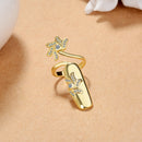 New Fashion Creative Opening Ring Flower Crystal Female Nail Cover Ring Set Jewelry Bridal Wedding Ring Wholesale