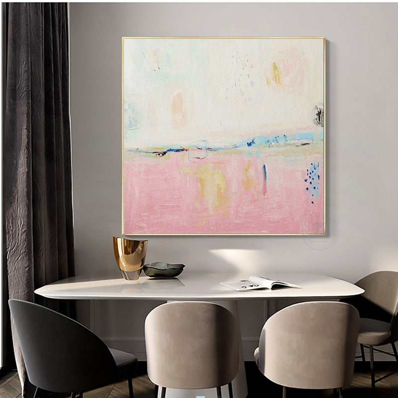 Reproducción de pintura al óleo famosa grande, lienzo moderno, arte vintage, pintura al óleo hecha a mano, lienzo, cuadro de pared rosa para sala de estar