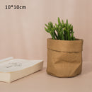 1Pcs Multi Purpose Foldable Plant Bags for Office Desktop Kraft Paper Cosmetic Storage Bag Flower Pot Coats Nordic Style
