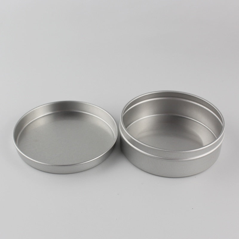 100g 50pcs  Aluminum Round Empty Canning Jar Tin Containers Aluminum Storage Container Candle Tin Tea Container 50pc/lot