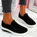 Damen Turnschuhe Einfarbige Flache Plattform Leichte Damenschuhe Komfort Slip On Flache Tennisschuhe Damen Loafers Mujer Zapatos