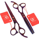7.0 Inch Big Professional Hairdressing Cutting Scissors 6.5 Inch Thinning Shears Salon Barbers JP440C Blue Hair Tesouras A0132A
