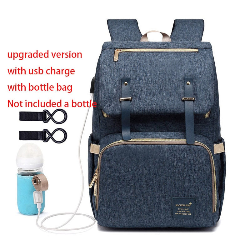 Diaper Bag Backpack for Mom 2022 USB Maternity Baby Care Nappy Nursing Bags Fashion Travel Diaper Backpack for Stroller Kit