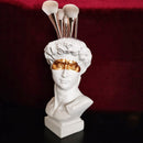 Northern Europe Resin Vase Home Decoration Flower Pot  Pen Holder Makeup Brush Holder Storage Box European Head Sculpture Model