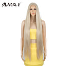 Noble Synthetic Lace Front Wigs For Women 38 Inch Straight Wig Lace Wig Ombre Blonde Lace Wigs Cosplay Straight Lace Front Wig