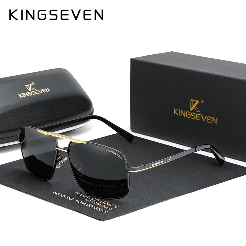 KINGSEVEN  Men's Sunglasses Brand Designer Pilot Polarized Male Sun Glasses Eyeglasses gafas oculos de sol masculino For Men