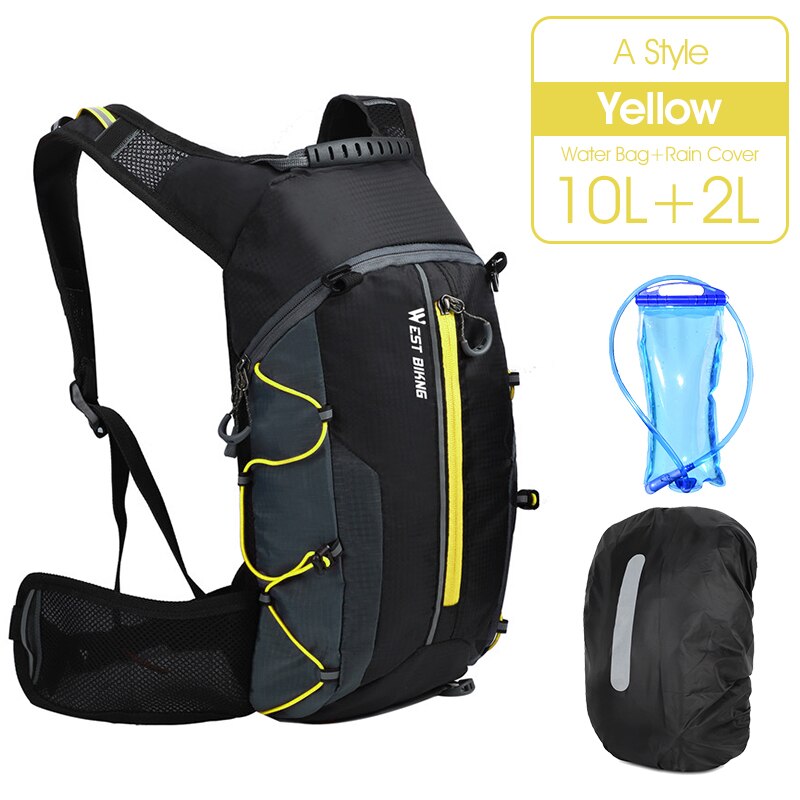 WEST BIKING 16L Bicycle Bag Ultralight Breathable Portable Bike Bag Reflective Waterproof Sports Climbing Pouch Cycling Backpack