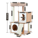 Cat Tree House Condo Cat's Activity Center con Double Condo Indoor Soft Perch Totalmente envuelto Scratching Sisal Post rascador gato