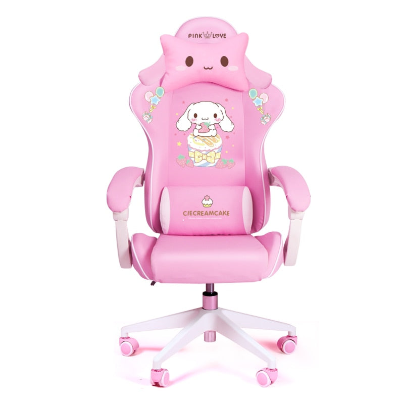 Pink Magic Gaming Chair Girl Game Competitive Rotating Chair Home Liftable Computer Chair Fashion Comfortable Anchor Live Chair