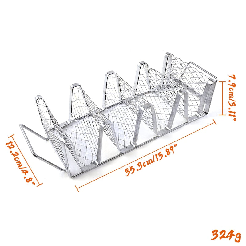 Stainless steel Taco Rack BBQ Grill Baked Taco Mexican Food Pie Holder Cooking Accessories Barbecue Household Kitchen Utensils