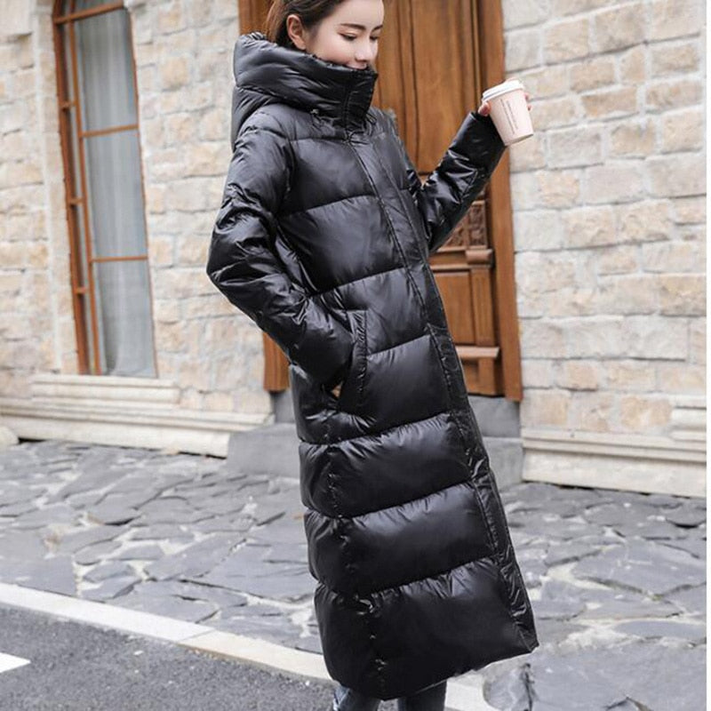 2022 chaqueta de abrigo caliente de invierno para mujer Parkas con capucha de alta calidad para mujer invierno pato blanco abajo abrigo grueso cálido para mujer