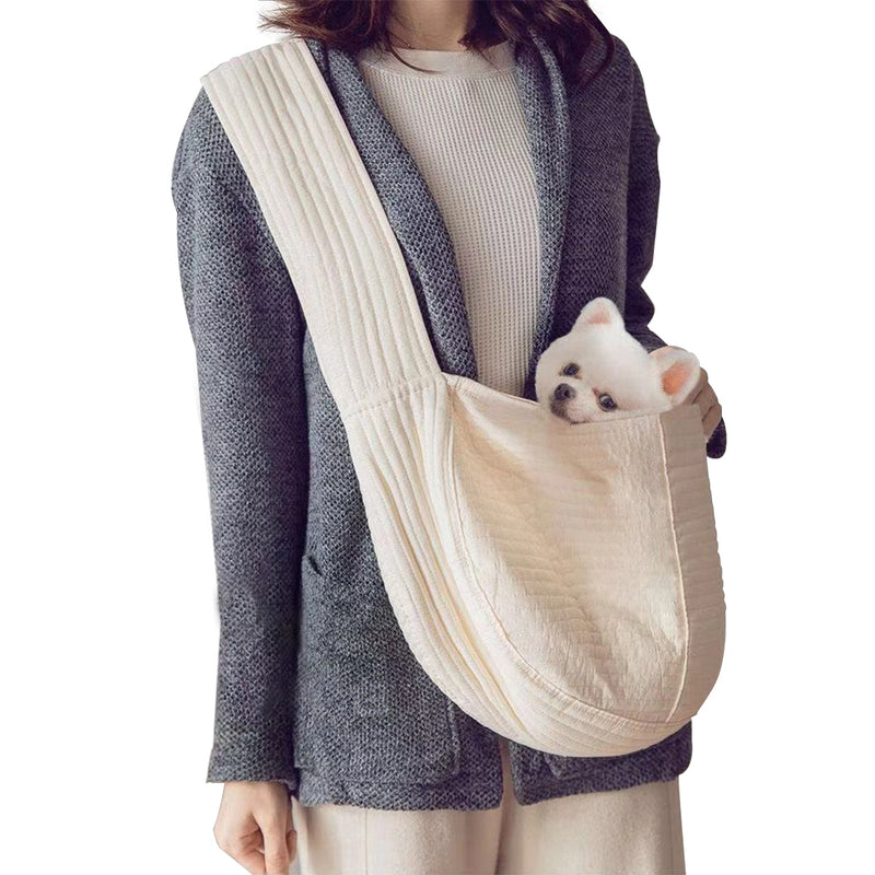Handmade Pet Dog Carrier Outdoor Travel Handbag Canvas Single Shoulder Bag Sling Comfort Travel Tote Shoulder Bag Breathable