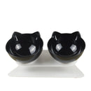 Non-Slip Cat Bowl Transparent Durable Pet Double Bowls With Raised Stand For Cats Dog Food Feeder Drink Water Bowl Pets Supplies