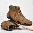 Brand Winter Men Snow Boots High Quality Leather Man Ankle Boots Warm Fur Winter Men Boots Fashion Autumn Men&