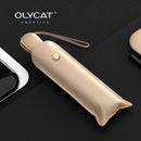 Olycat 3 Folding Automatic Black Coating Sunscreen UV Sunny And Rainy Umbrella Ultra Light Portable Umbrella Female