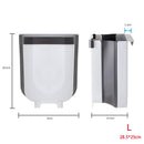 LMETJMA 9L Folding Waste Bin Kitchen Hanging Trash Can Cabinet Door Hanging Trash Garbage Bin For Bedroom Bathroom KC0309