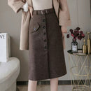 Winter Winter Skirts 2021 Fall Winter Elegant Korean Skirt High Waist Casual Office Ladies Skirt Plus Size Clothes Bottoms