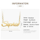 Personalisierte Kupfer Custom Made Namensschild Anhänger Halskette 3 Farben Frauen Kundenspezifische Brief Halsketten Jahrestag Schmuck