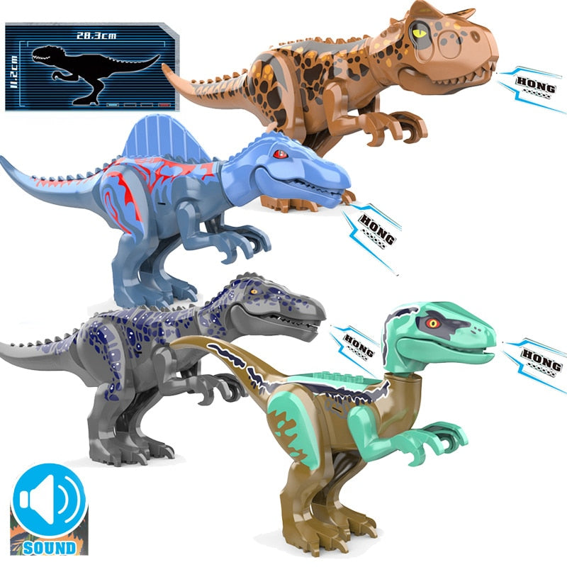 Neue Jurassic Dinosaurier Regenwald Tiere DIY Blöcke Dinosaurier Mini Modelle Bausteinziegelsteine ​​Kind Dino Spielzeug Für Kinder