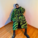 Women Winter Faux Fur Teddy Bear Coat Thick Oversized Long Coat Zebra Color Loose Women;s Jacket