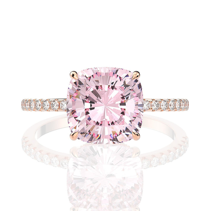 Wong Rain 100% Plata de Ley 925 creada moissanita zafiro piedra preciosa compromiso de boda anillo de oro rosa joyería fina al por mayor