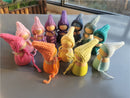6/12pcs Crochet Wooden Rainbow Dolls in Beanies for Pastel Stackable Blocks Wood Natural Doll in Knitting Hat Montessori Toy