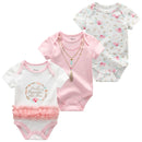 3 PCS/LOT Newborn Baby Clothing 2021 New Fashion Baby Boys Girls Clothes 100% Cotton Baby Bodysuit Short Sleeve Infant Jumpsuit