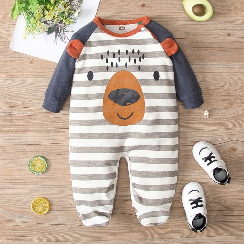 Kleinkind Neugeborenes Baby Strampler Baby Mädchen Jungen Langarm Stern Cartoon Giraffe Tierdruck Strampler Overall Outfits Für Babys