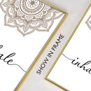 Bohemian Exhale Inhale Mandala Mindfulness Zen Wall Art Print Poster Picture Canvas Painting Yoga Room Living Room Home Decor