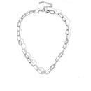 European and American retro portrait of exaggerated thick chain necklace double personality chain hip-hop neck chain short colla