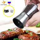 Pepper Grinder 2 in 1 Stainless Steel Manual Salt and Pepper Mill Grinder Spice Shakers Kitchen Tools Accessories for Cooking
