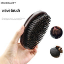 Men'S Oval Beard Brush Cleaning Care Tools Bristle Hair Wave Curling Brush Solid Wood Smooth Hair Comb Beard Comb