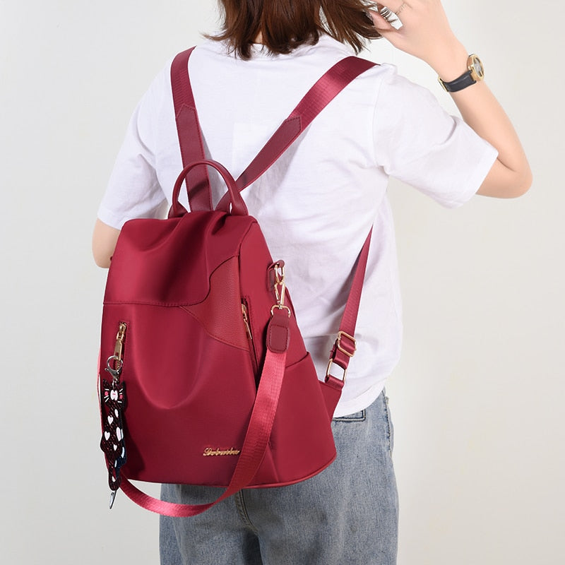 Mode Rucksack Frauen Wasserdichte Oxford Tuch Schultaschen für Mädchen im Teenageralter Lässige Damen Umhängetaschen Großer Reiserucksack