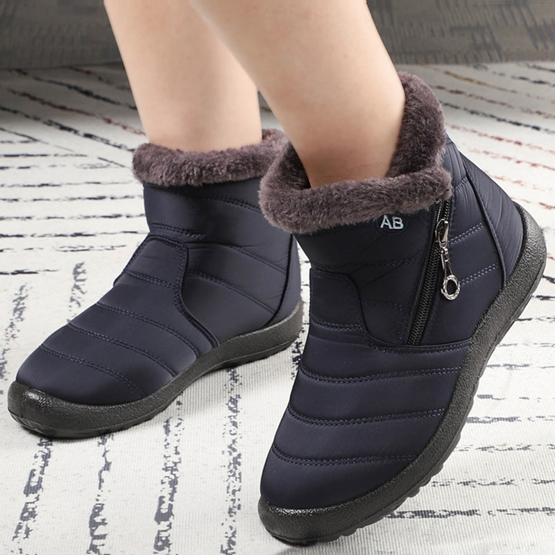 Frauen Stiefel Wasserdichte Schneestiefel Weibliche Plüsch Winterstiefel Frauen Warme Stiefeletten Winterschuhe Frauen Freizeitschuhe Plus Größe