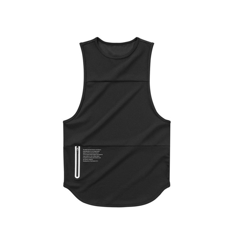 Men Zipper Sleeveless Vest Summer Breathable quick-drying Male Tight Gyms Clothes Bodybuilding Undershirt Fitness Tank Tops