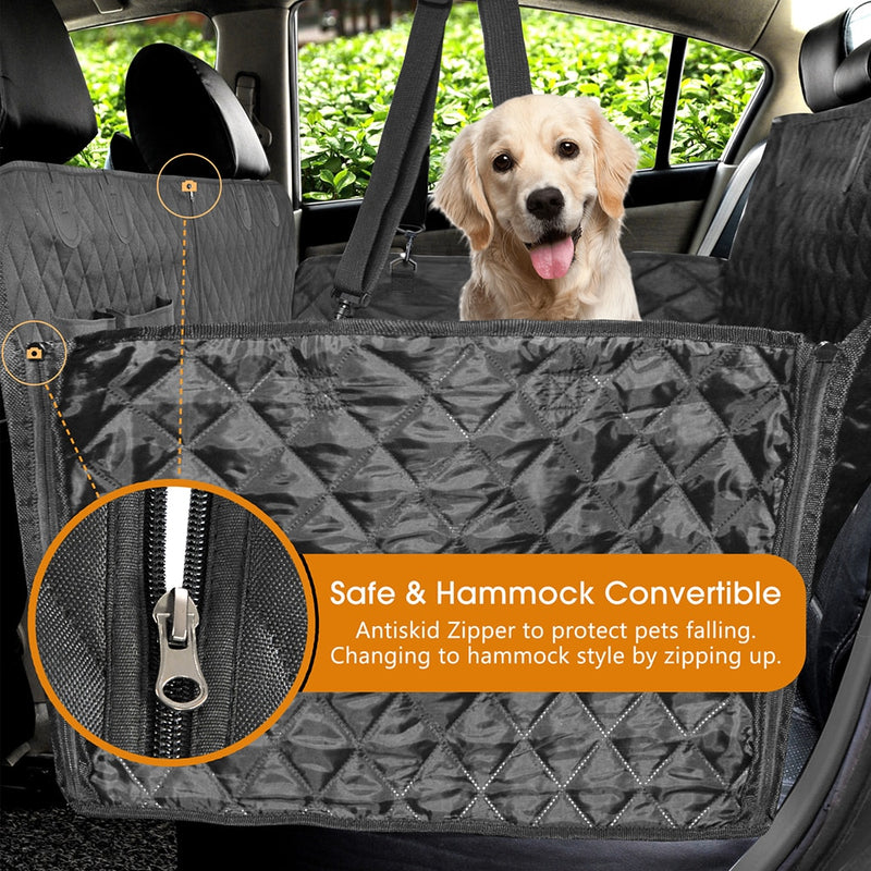 Dog Car Seat Cover Waterproof Dog Car Accessories Pet Dog Carrier Car Hammock Cushion Protector Travel Rear Back Seat Mat