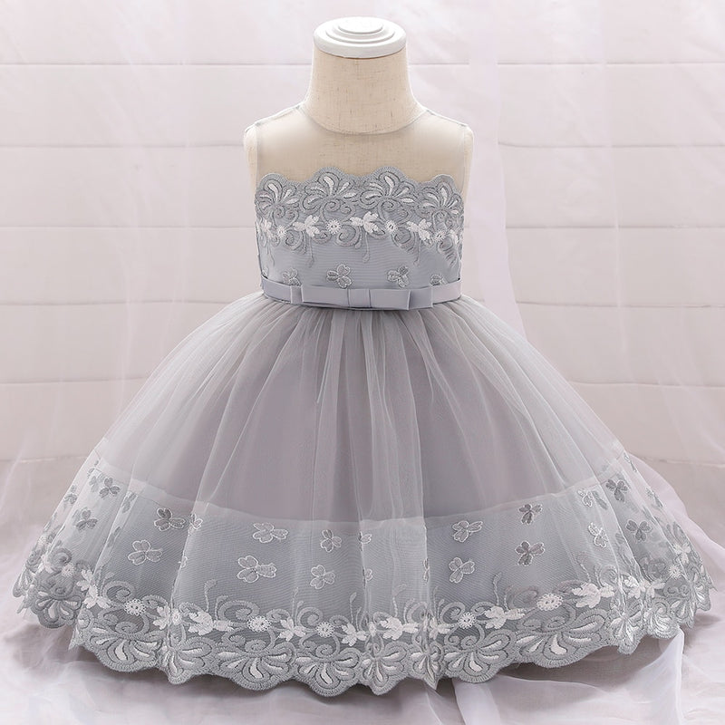 2022 Baby Girl Party Dresses Newborn Baby Baptism Dress For Girls Birthday Princess Clothes Beading Infant Wedding Dress