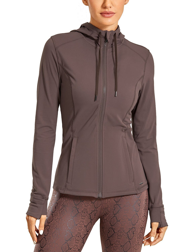 Ropa deportiva Chaqueta deportiva para mujer Chaqueta con capucha y cremallera completa cepillada mate para mujer Abrigos Ropa de abrigo Chaquetas deportivas con capucha para entrenamiento Bolsillos