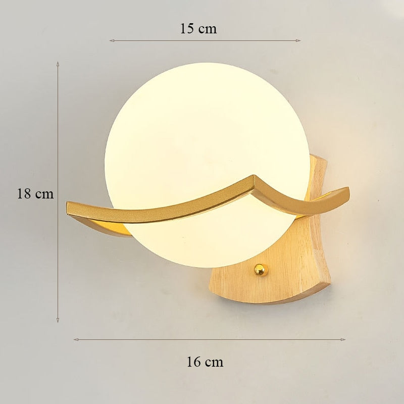 Lámpara de pared Led decorativa, lámpara de lectura nocturna de hierro junto a la lámpara, escaleras para el hogar, candelabro Vintage para Loft, luces de pared, bola de cristal, oro, negro, E27