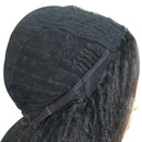 Lydia Afro Kinky Straight U Part Natural Black Color Hair Wig Heat Resistant Synthetic 16-22 Inch Daily Wigs For Women  Ladies