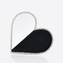 Diamond Red Heart Evening Clutch Bags Women Designer Chic Rhinestone Acrylic Handle Black Purse For Wedding Party Sac A Main