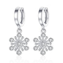 NEHZY S925 Stamp silver new woman jewelry Fashion High Quality Retro Hollow Snowflake Crystal Simple Long Fashion Earring