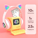 Cat Ear Wireless Headphones Blue-tooth 5.0 RGB Earphones Bass Noise Cancelling Adults Kids Girl Headset Support TF Card Mic