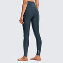 SYROKAN Thermal Fleece Lined Leggings Women High Waisted Winter Yoga Pants with Pockets-28 Inches